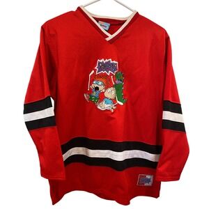 Vintage 1996 Rugrats Hockey Jersey Nickelodeon Red Cartoon‎ TV Show 90s